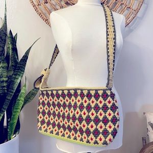 🌼 Boho Crocheted 70’s Style Hippie Crossbody Bag Purse